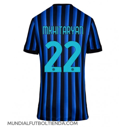 Camiseta Inter Milan Henrikh Mkhitaryan #22 Primera Equipación Replica 2025-26 para mujer mangas cortas